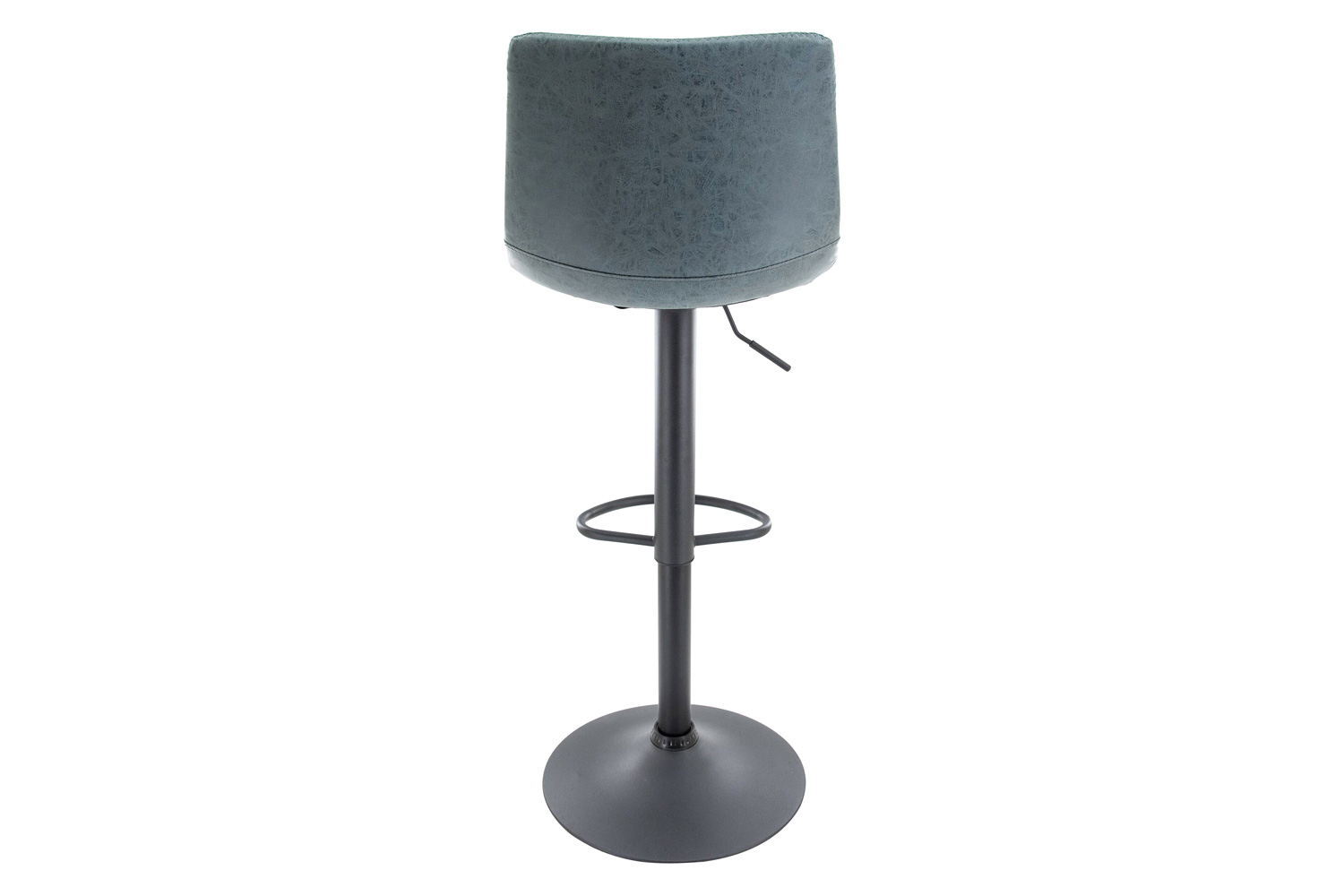 LeisureMod Tilbury Modem Adjustable Bar Stool with Footrest and 360-Degree Swivel - Peacock/Blue