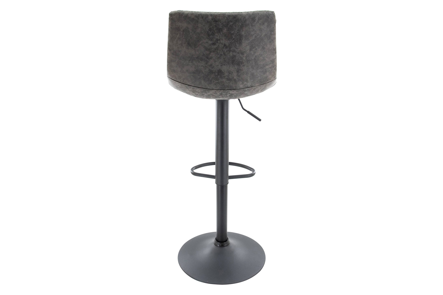 LeisureMod Tilbury Modem Adjustable Bar Stool with Footrest and 360-Degree Swivel - Gray