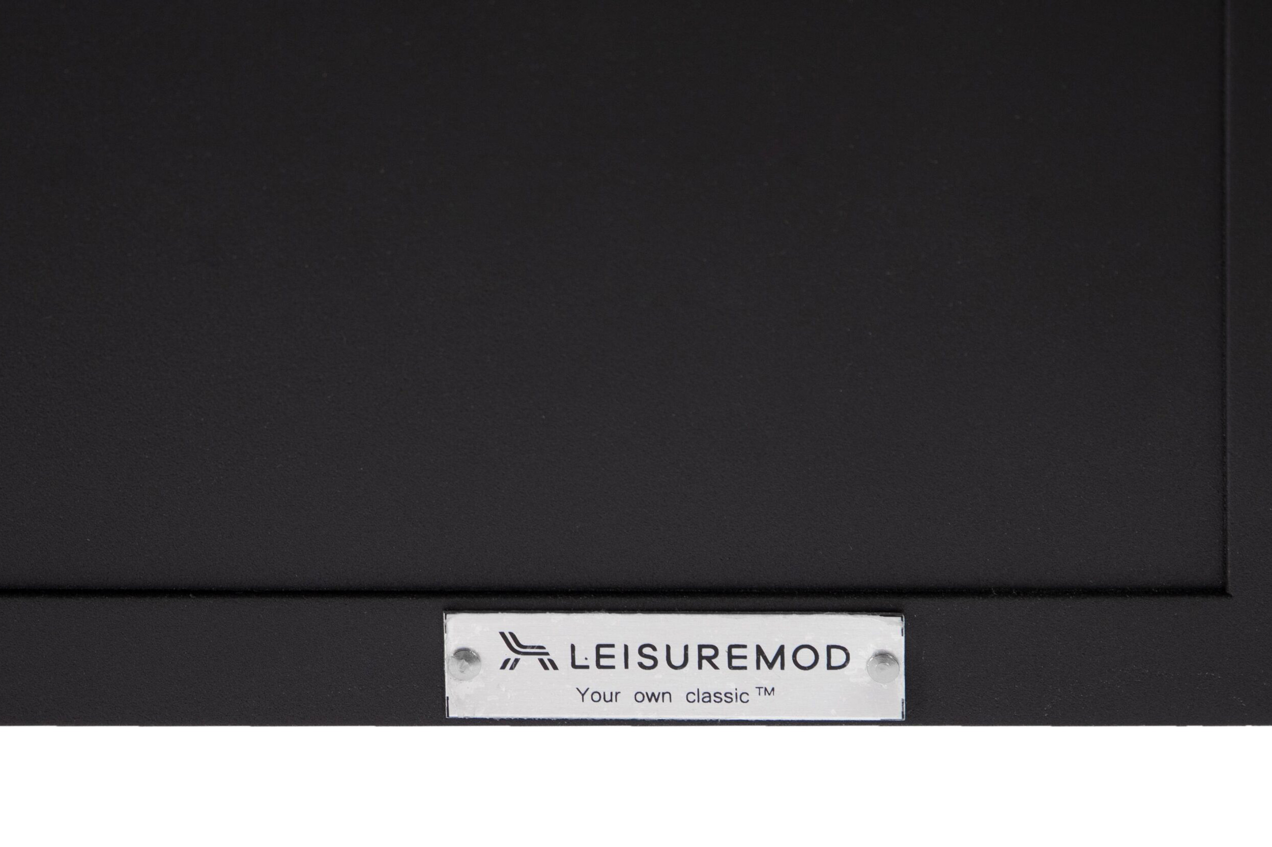 LeisureMod Walbrooke Modern Outdoor Square Fire Pit Table with Powder-Coated Aluminum Frame - Black