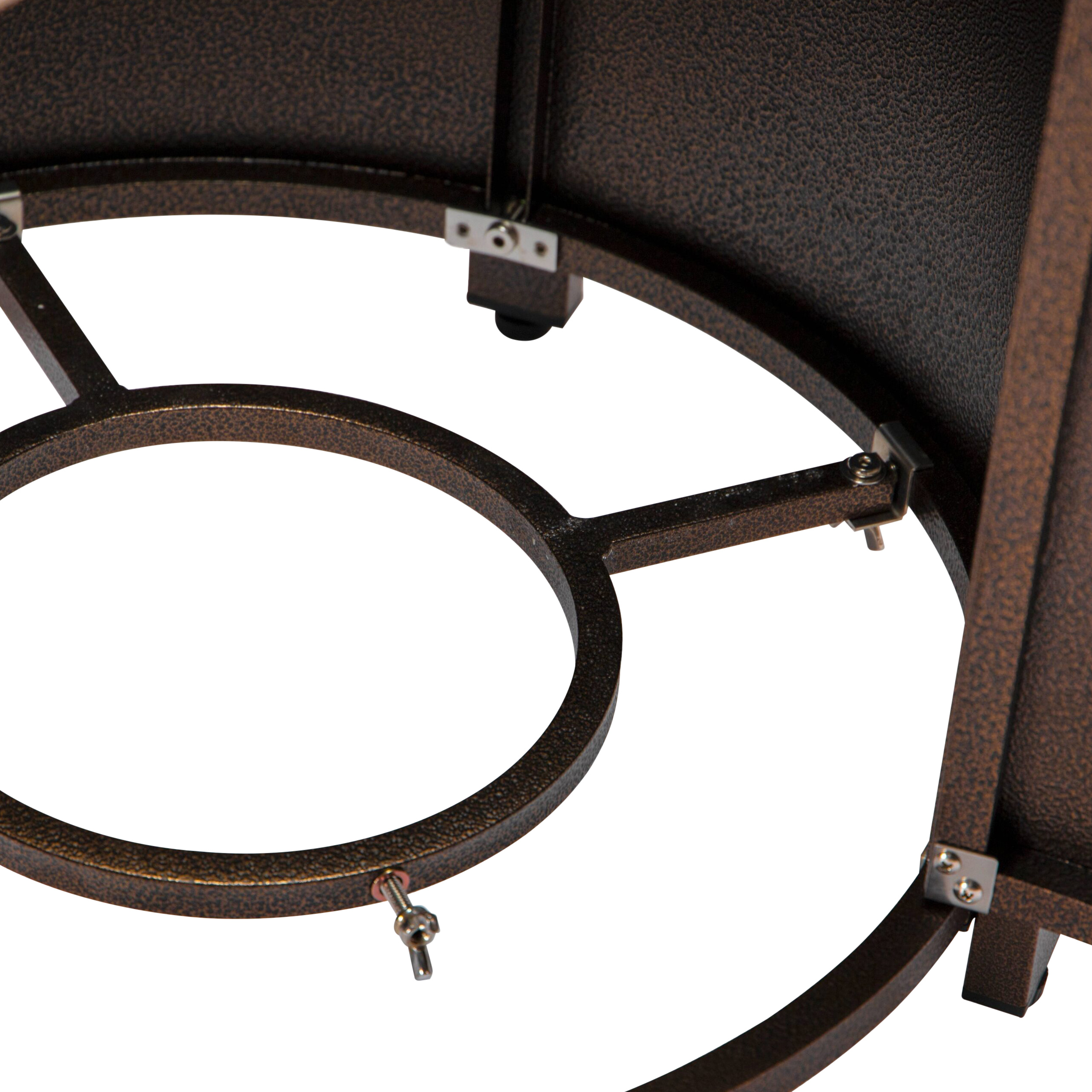 LeisureMod Walbrooke Outdoor Patio Round Fire Pit and Tank Holder - Brown