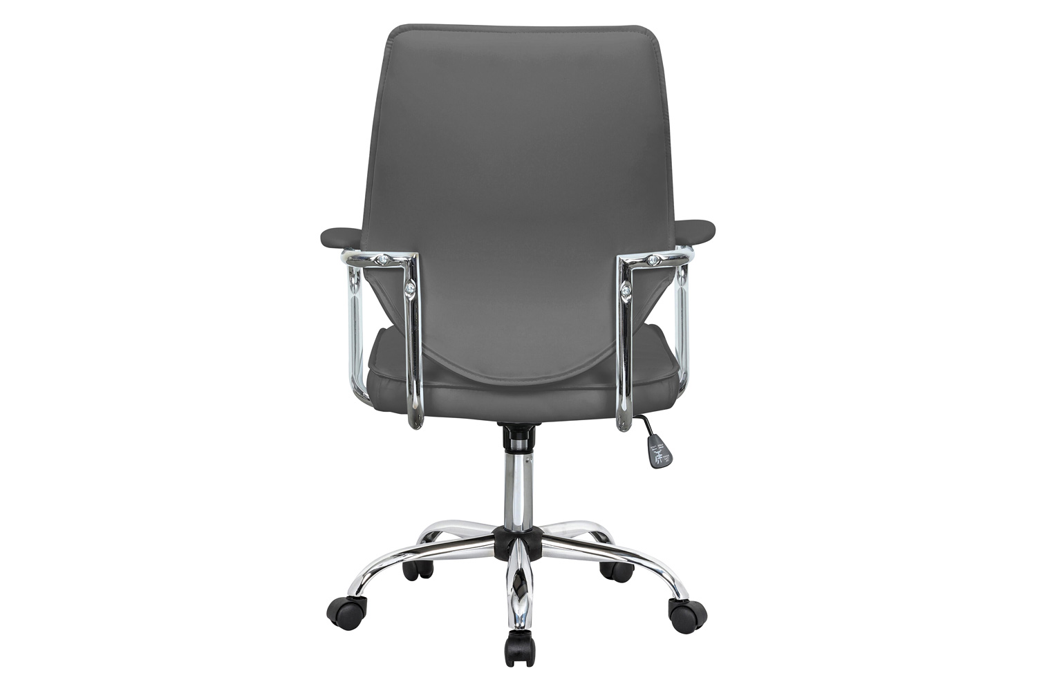 LeisureMod Winchester Leatherette Office Chair - Gray