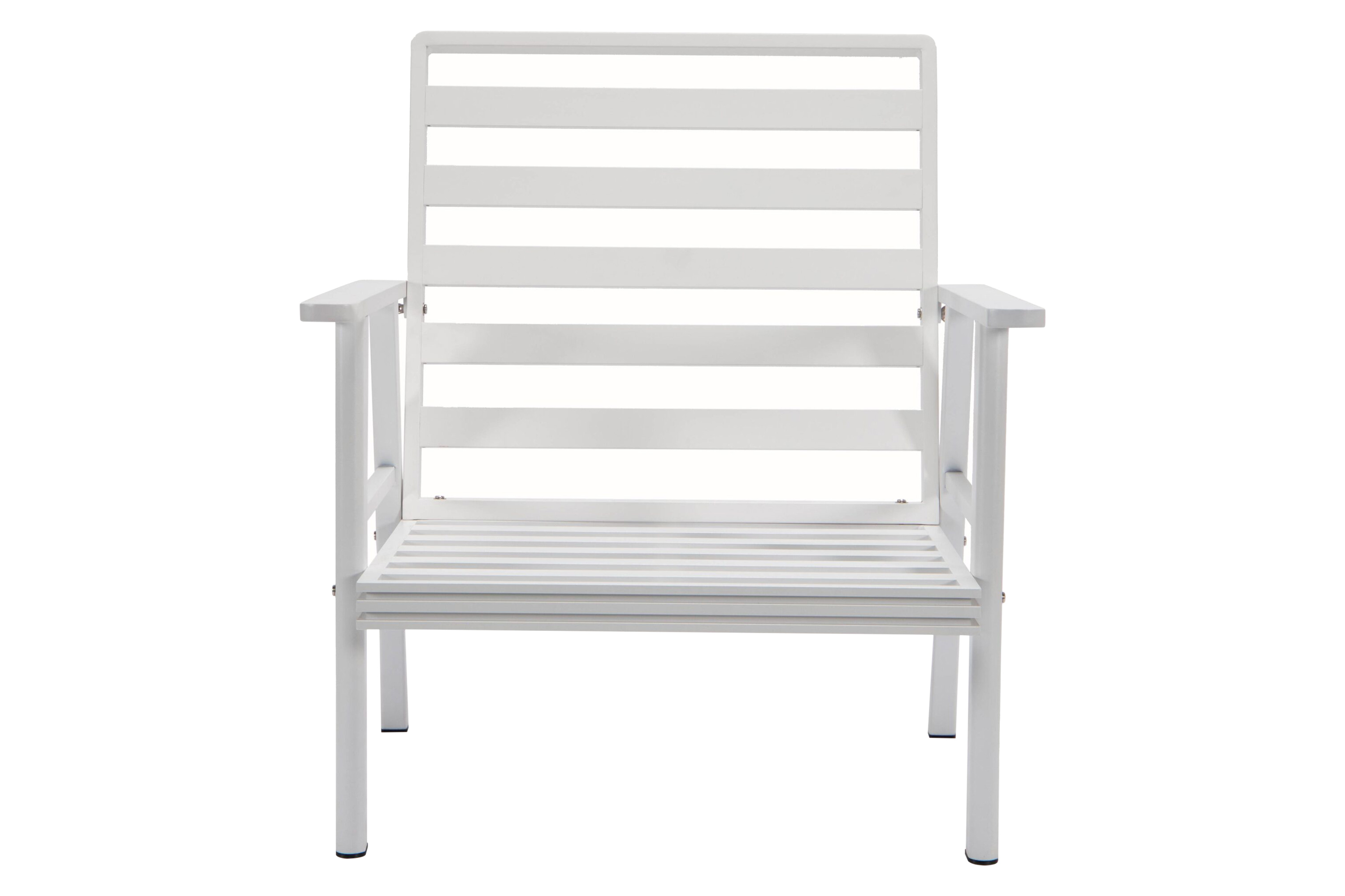 LeisureMod Walbrooke Modern 3-Piece Outdoor Patio Set with White Aluminum Frame - Charcoal