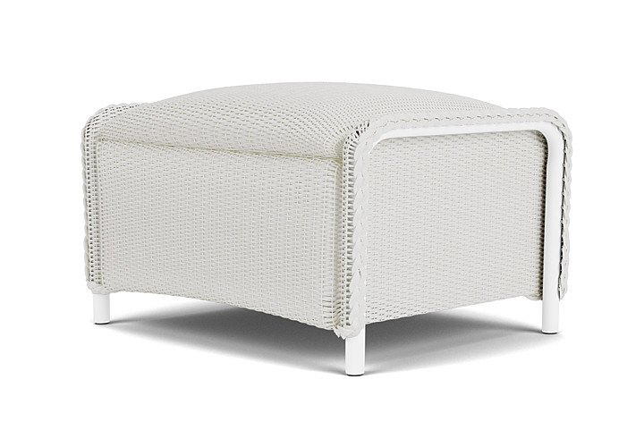 Lloyd Flanders™ Reflections Ottoman, Padded - Matte White