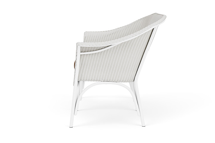 Lloyd Flanders™ All Seasons Settee - Matte White, Canvas Natural