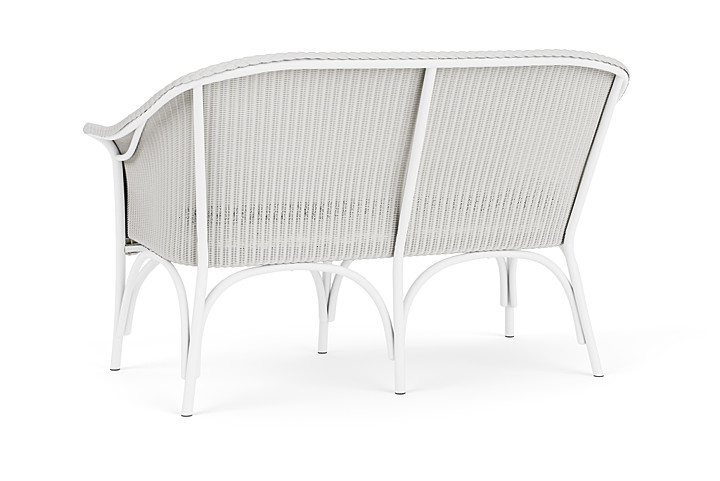 Lloyd Flanders™ All Seasons Settee - Matte White, Callen Celadon