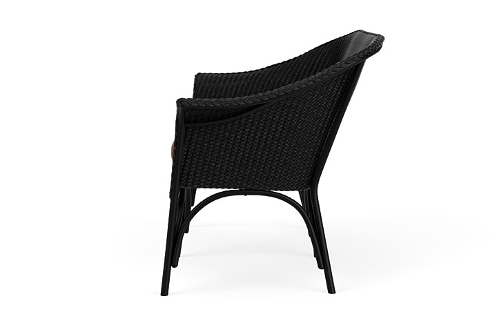 Lloyd Flanders™ All Seasons Settee - Ebony, Canvas Natural