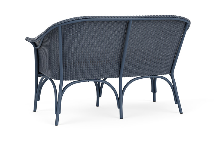 Lloyd Flanders™ All Seasons Settee - Denim Blue, Canvas Natural