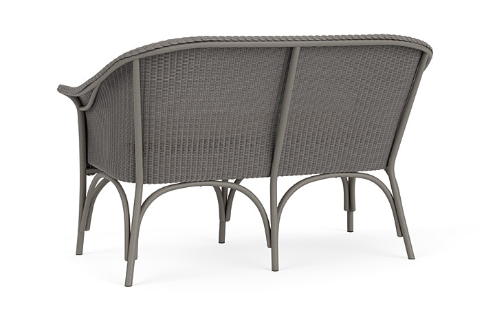 Lloyd Flanders™ All Seasons Settee - Pewter, Canvas Natural