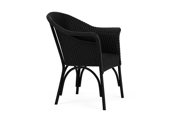 Lloyd Flanders™ All Seasons Dining Armchair with Padded Seat - Ebony