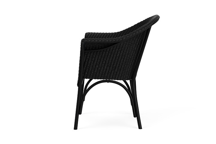 Lloyd Flanders™ All Seasons Dining Armchair with Padded Seat - Ebony