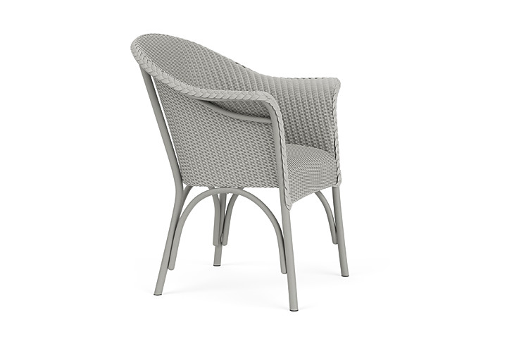 Lloyd Flanders™ All Seasons Dining Armchair with Padded Seat - Platinum