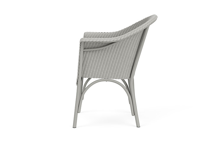 Lloyd Flanders™ All Seasons Dining Armchair with Padded Seat - Platinum