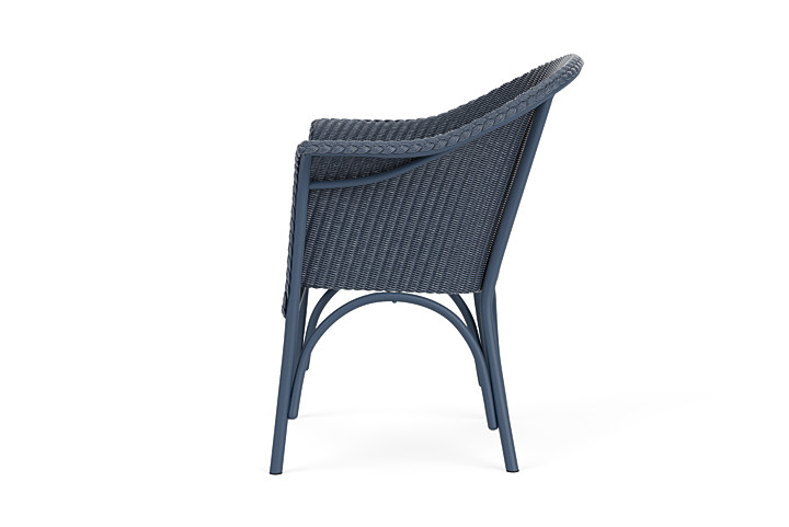 Lloyd Flanders™ All Seasons Dining Armchair with Padded Seat - Denim Blue