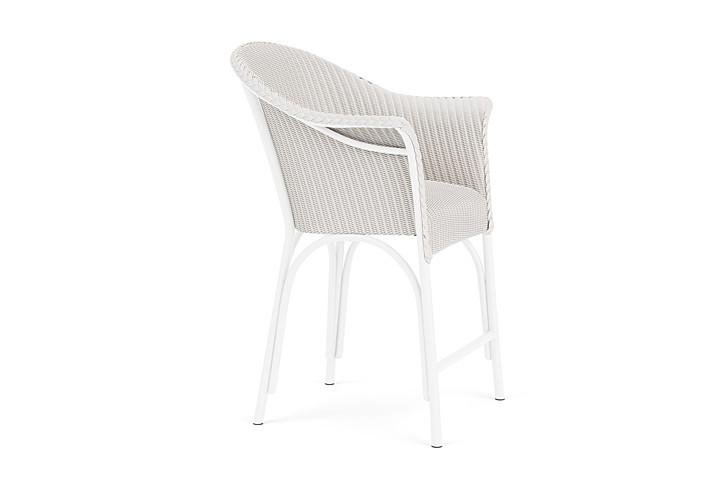 Lloyd Flanders™ All Seasons Balcony Stool with Padded Seat - White