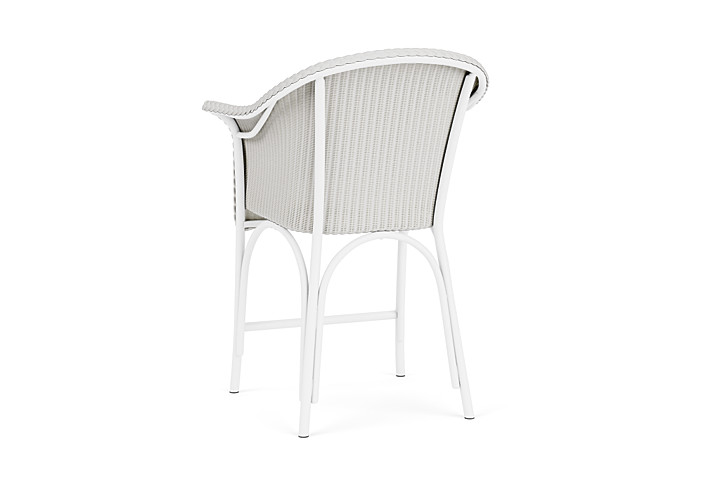 Lloyd Flanders™ All Seasons Balcony Stool with Padded Seat - Matte White