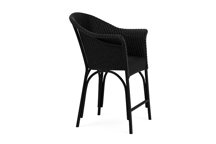 Lloyd Flanders™ All Seasons Balcony Stool with Padded Seat - Ebony