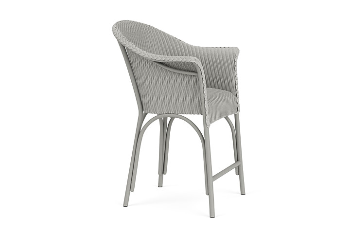 Lloyd Flanders™ All Seasons Balcony Stool with Padded Seat - Platinum