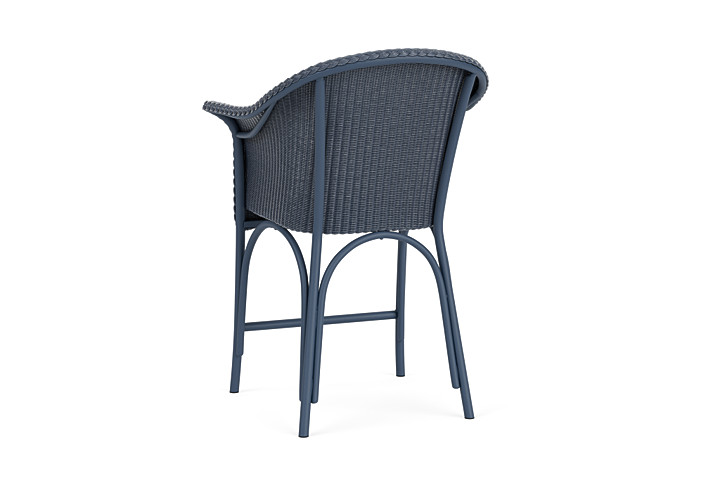 Lloyd Flanders™ All Seasons Balcony Stool with Padded Seat - Denim Blue