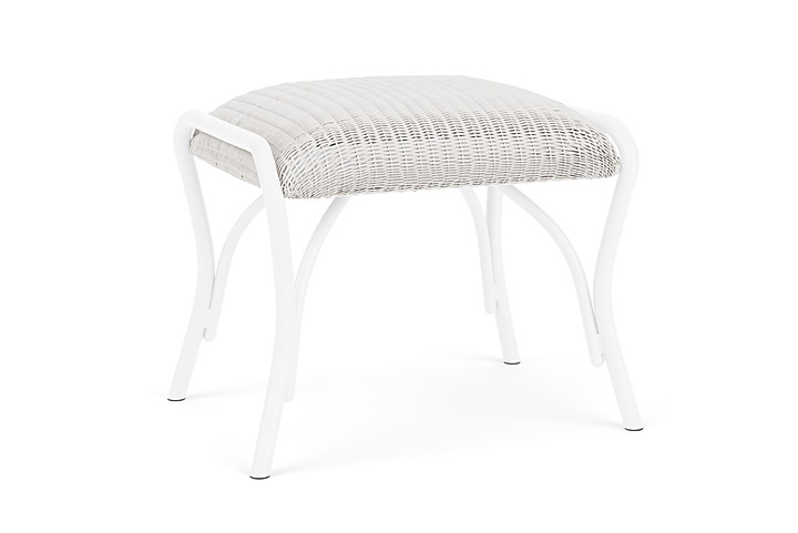 Lloyd Flanders™ All Seasons Ottoman with Padded Seat - White