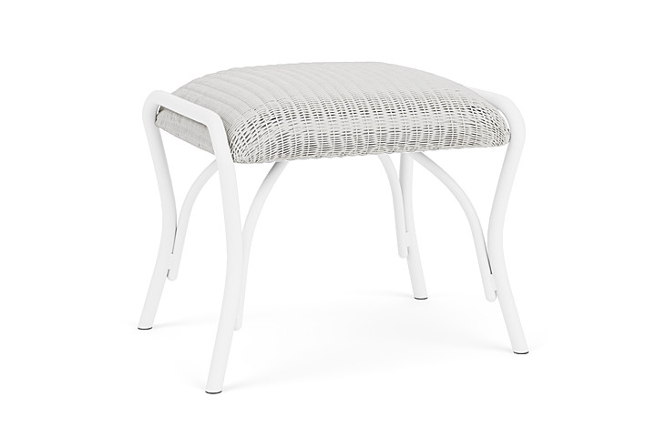 Lloyd Flanders™ All Seasons Ottoman with Padded Seat - Matte White