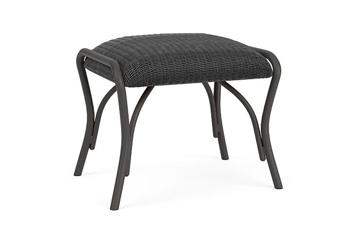 Lloyd Flanders™ All Seasons Ottoman with Padded Seat - Charcoal