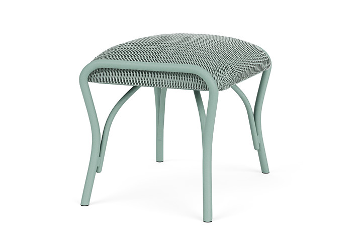 Lloyd Flanders™ All Seasons Ottoman with Padded Seat - Sea Glass