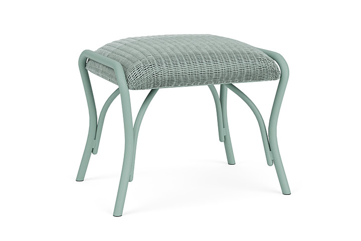 Lloyd Flanders™ All Seasons Ottoman with Padded Seat - Sea Glass