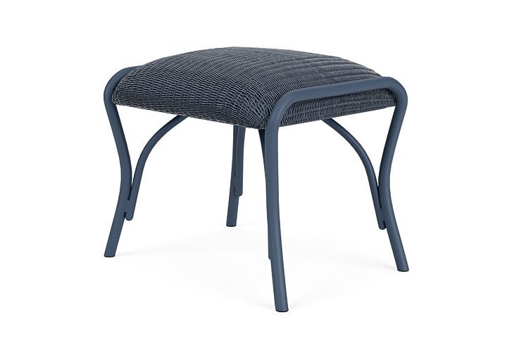 Lloyd Flanders™ All Seasons Ottoman with Padded Seat - Denim Blue