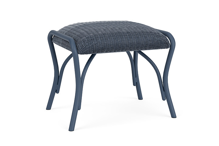 Lloyd Flanders™ All Seasons Ottoman with Padded Seat - Denim Blue