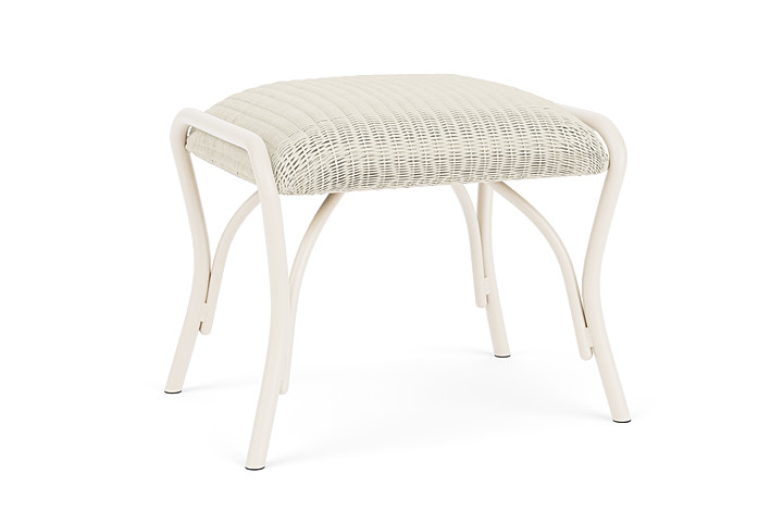 Lloyd Flanders™ All Seasons Ottoman with Padded Seat - Ivory