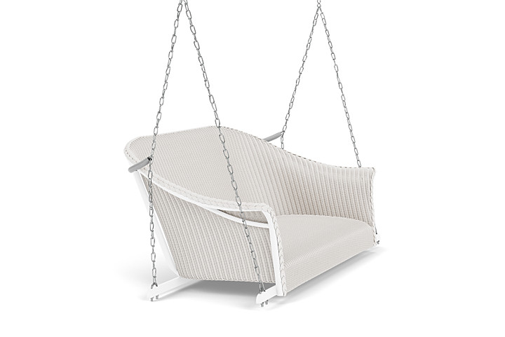 Lloyd Flanders™ All Seasons Settee Swing with Padded Seat - White