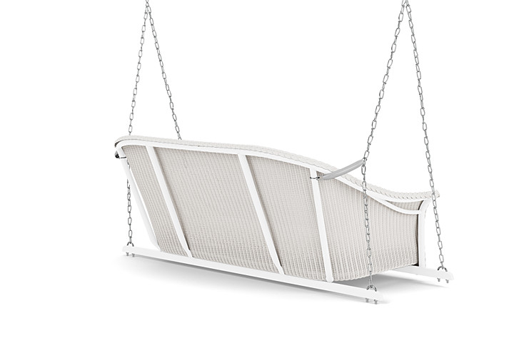 Lloyd Flanders™ All Seasons Settee Swing with Padded Seat - White