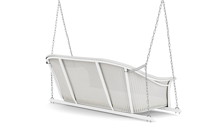 Lloyd Flanders™ All Seasons Settee Swing with Padded Seat - Matte White