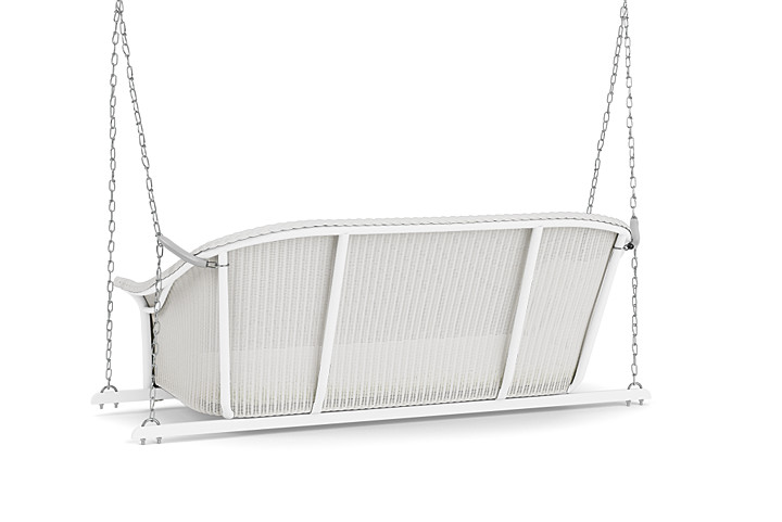 Lloyd Flanders™ All Seasons Settee Swing with Padded Seat - Matte White