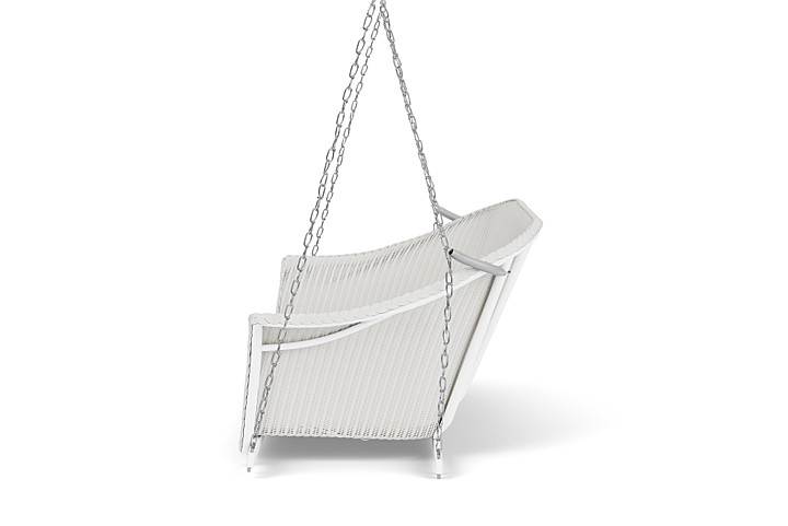 Lloyd Flanders™ All Seasons Settee Swing with Padded Seat - Matte White