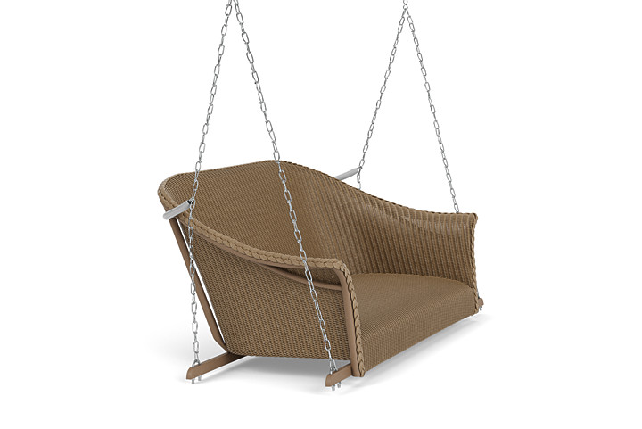 Lloyd Flanders™ All Seasons Settee Swing with Padded Seat - Fawn