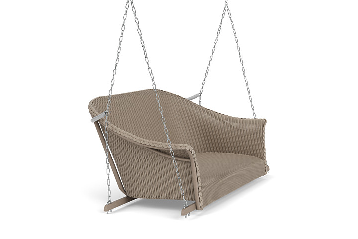 Lloyd Flanders™ All Seasons Settee Swing with Padded Seat - French Beige