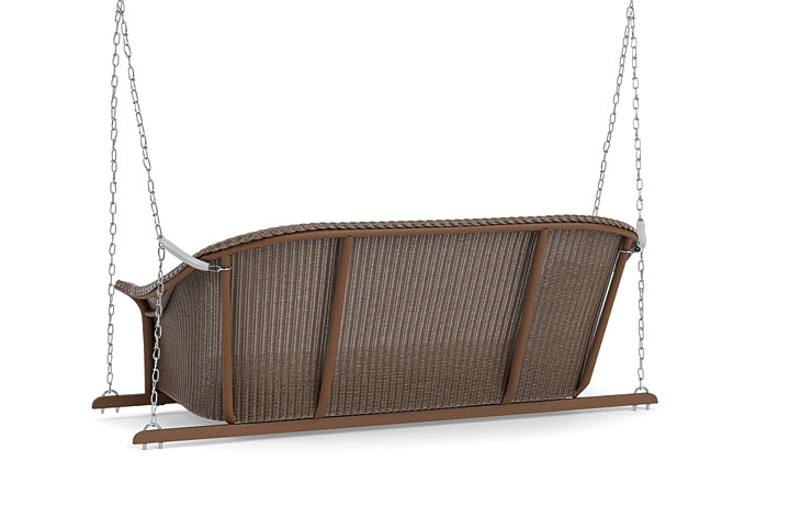 Lloyd Flanders™ All Seasons Settee Swing with Padded Seat - Bark