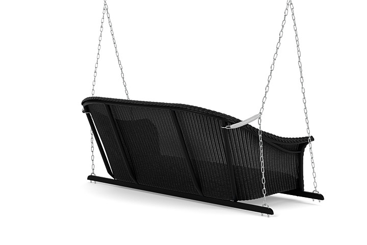 Lloyd Flanders™ All Seasons Settee Swing with Padded Seat - Ebony