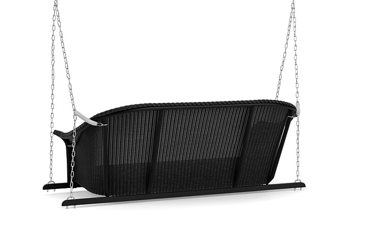 Lloyd Flanders™ All Seasons Settee Swing with Padded Seat - Ebony