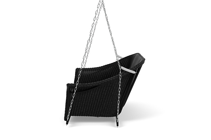 Lloyd Flanders™ All Seasons Settee Swing with Padded Seat - Ebony