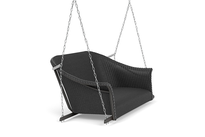 Lloyd Flanders™ All Seasons Settee Swing with Padded Seat - Charcoal