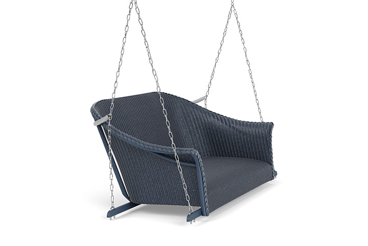 Lloyd Flanders™ All Seasons Settee Swing with Padded Seat - Denim Blue