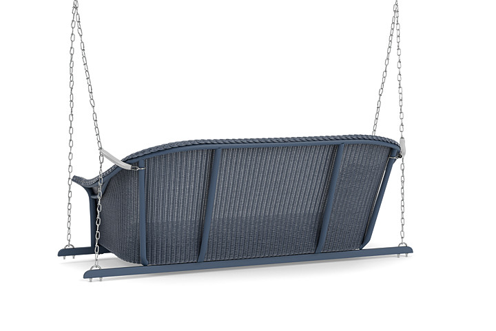 Lloyd Flanders™ All Seasons Settee Swing with Padded Seat - Denim Blue