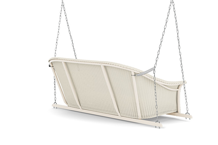 Lloyd Flanders™ All Seasons Settee Swing with Padded Seat - Ivory