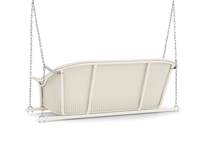 Lloyd Flanders™ All Seasons Settee Swing with Padded Seat - Ivory