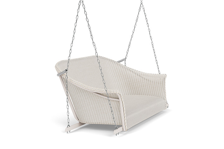 Lloyd Flanders™ All Seasons Settee Swing with Padded Seat - Antique White