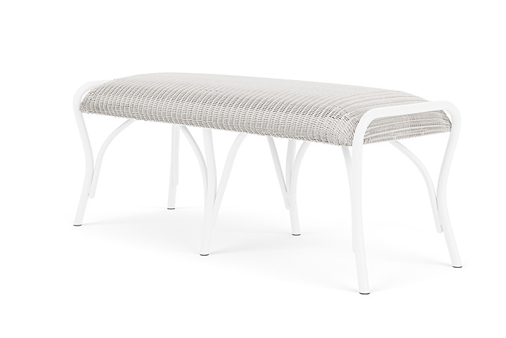 Lloyd Flanders™ All Seasons Settee Ottoman with Padded Seat - White