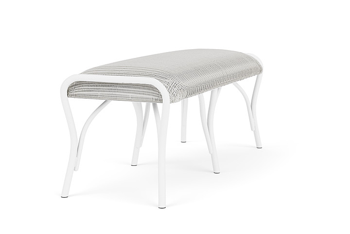 Lloyd Flanders™ All Seasons Settee Ottoman with Padded Seat - Matte White