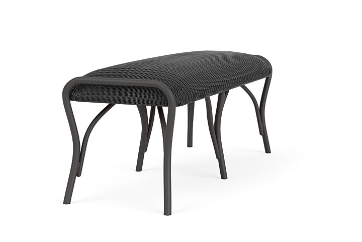 Lloyd Flanders™ All Seasons Settee Ottoman with Padded Seat - Charcoal